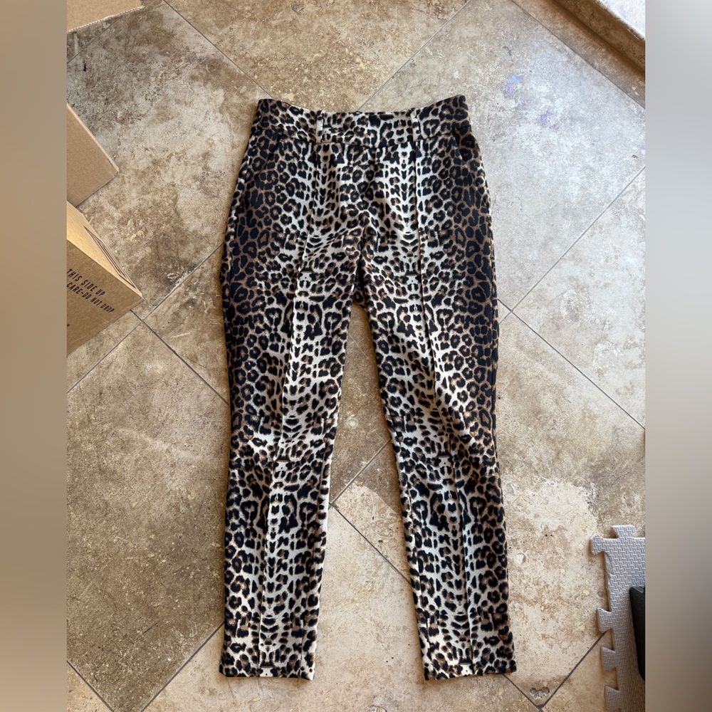 Veronica Beard Leopard Print Straight Trouser Pan… - image 7